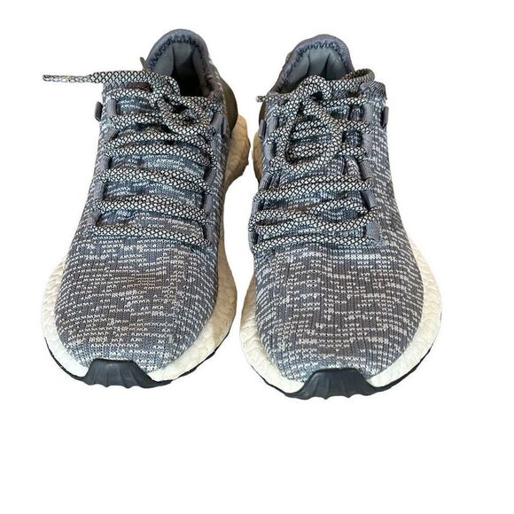 Adidas PureBoost Grey Marathon Men's Running Shoes Size 6 - Picture 2 of 9
